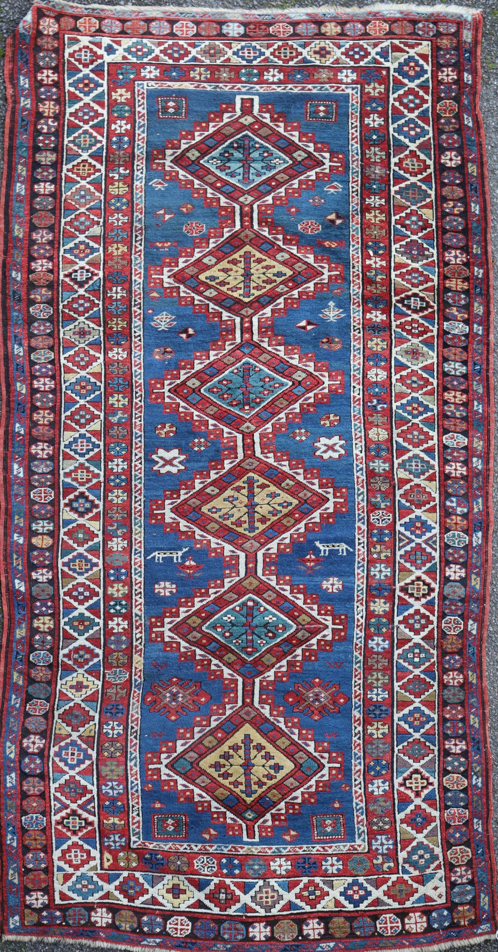 A Kazak Caucasian runner, 8ft x 4ft 3in.